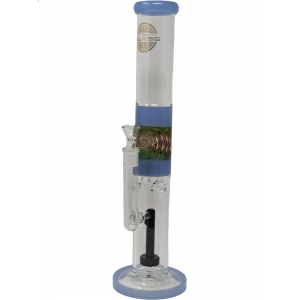 15.5" On Point Glass Wig Wag Art Shower Head Perc Water Pipe [JD967]